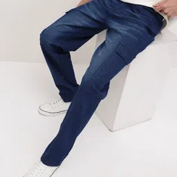 The Roadster Life Co. Men Faded Cargo Jeans-picture-23