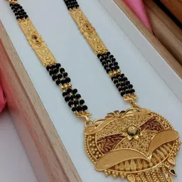 niva fashion Womens Gold Plated Manglasutra For Wedding & Occasion wear Mangalsutra28Inch-picture-44