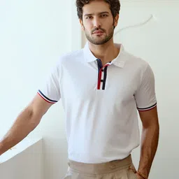 KINGDOM OF WHITE Polo Collar Short Sleeve Pure Cotton Regular T-shirt-picture-47