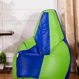 THREADVIBE LIVING Green & Blue Double Shaded Teardrop Bean Bag With Bean-picture-33