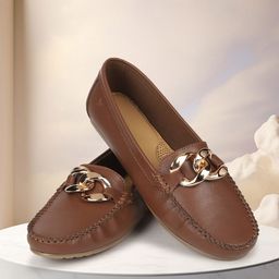yoho Women Comfort Insole Basics Anti-Skid Sole Horsebit Loafers-picture-4