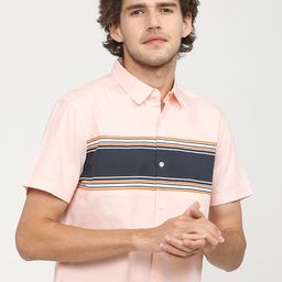 HIGHLANDER Men Slim Fit Horizontal Stripes Opaque Striped Casual Shirt-picture-41