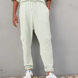 Kook N Keech Men Korean Street Utility Textured Knitted Relaxed Joggers-picture-14
