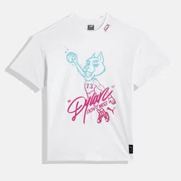 Puma Boys Basketball Dylan Typography Print Pure Cotton Relaxed Fit T-shirt-picture-18