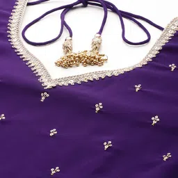 Varanga Embroidered Empire Zari Kurta With Palazzos & Dupatta image 5