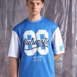 Hubberholme Men Typography Printed Round Neck Relaxed Fit T-shirt image 3