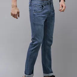 VAN HEUSEN DENIM LABS Men Navy Blue Slim Fit Stretchable Jeans image 2