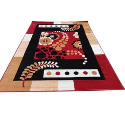 Samjeeda Handloom carpets Red Geometric Anti-Skid Woollen Carpet-picture-28