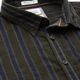 Indian Terrain Corduory Chiseled Striped Casual Shirt image 2
