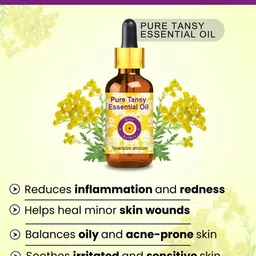 Deve Herbes Pure Tansy Essential Oil With Glass Dropper Steam Distilled - 30 ml image 5