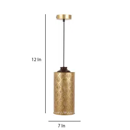 nakshikathaa William Gandhara Gold Metal Hanging Light image 4