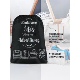 Aura Black & White 6 Pieces Printed Reusable Cloth Storage Bag Organisers image 5