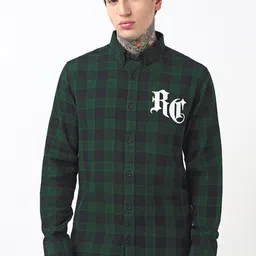 Bewakoof Men Typography Printed Button-Down Collar Cotton Casual Shirt image 2