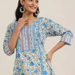 Libas Women Floral Printed Paneled Gotta Patti Kurta with Palazzos image 2