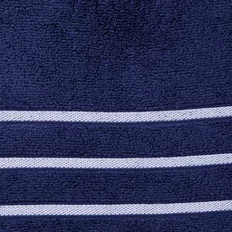 MARK HOME Navy Cotton 500 GSM Zero Twist Anti Microbial Treated Bath Towel image 4