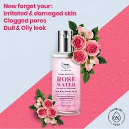TNW the natural wash Skin Face Toner & Make up Remover - Steam Distilled Rose Water 100 ml image 4