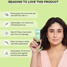 Quench Bravocado SPF 50+ PA++++ Sunscreen Gel with Avocado & Pomegranate - 50 ml image 2