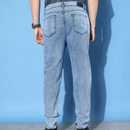 Kook N Keech Men Cloudy Blue Loose Baggy Fit Street Look Parade Upcycled Denim Jeans image 3