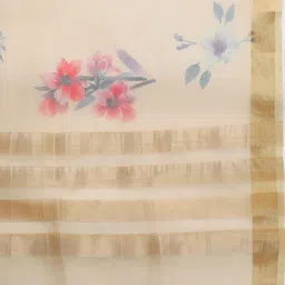 Indo Era Women Plus Size  Off White Ethnic Motifs Liva Kurta with Trousers & With Dupatta image 4