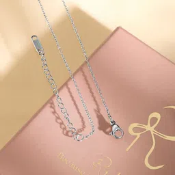 Rubans Voguish Rhodium Plated Stainless Steel TarnishFree Waterproof Floral Charm Necklace image 2