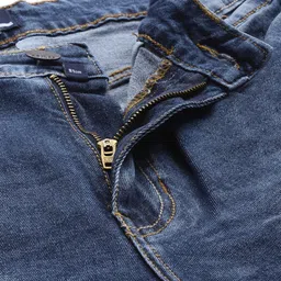 Mast & Harbour Men Blue Carrot Mildly Distressed Light Fade Stretchable Jeans image 4