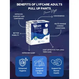Lyfcare Unisex Set Of 8 Secure Night Adult Pull Up Diaper Pants - XL 10Pcs Each image 5