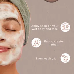 Khadi Natural Handmade Ayurvedic Set of Chandan Haldi & Sandalwood Soap image 2