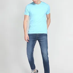 Flying Machine Stone Wash Slash Slim Tapered Fit Selvage Jeans image 2