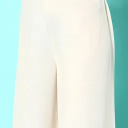 Sangria Women Floral Embroidered Pleated Thread Work Kurta with Palazzos & With Dupatta image 4