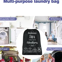 Aura Black & White 4 Pieces Printed Reusable Cloth Storage Bag Organisers image 4