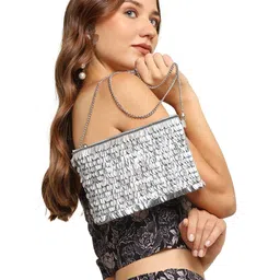 MARKQUES Small Textured Embellished Leather Swagger Sling Bag-picture-27