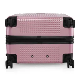 swissbrand SWISS BRAND Rose Gold-Toned Textured VERNIER 360-Degree Rotation Hard-Sided Cabin Trolley Suitcase image 3