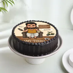 Best Dad Ever Chocolate Photo Cake image 2