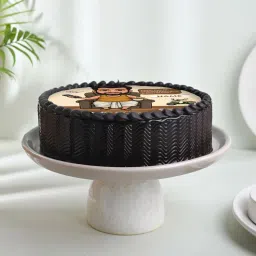 Best Dad Ever Chocolate Photo Cake image 3