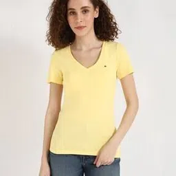 tommy hilfiger Women Fave Core Plus Regular Fit V-Neck T-Shirt-picture-53