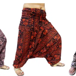 icare Animal Print Cotton Women Harem Pants-picture-16