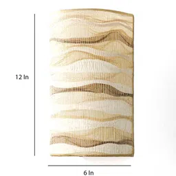 oorjaa Tower Metal Flush Mount Wall Light (Ivory) image 5