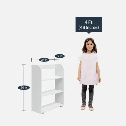 flexa Dots Kids Bookshelf in White Colour image 3