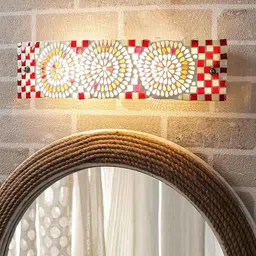 Shea Red & White Glass Bath Lights by New Era image 1