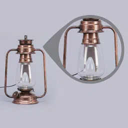 tu casa Transparent Glass Shade Table Lanterns With Copper Base image 5