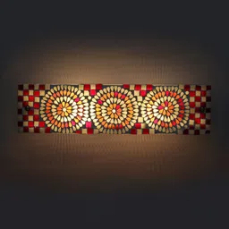 Shea Red & White Glass Bath Lights by New Era image 3