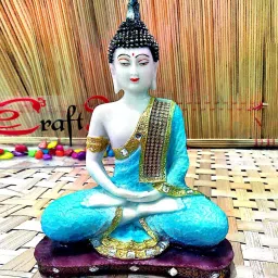 Blue Buddha Decorative Showpiece by Ecraftindia image 1