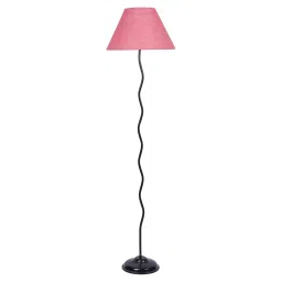Naples Pink Jute Shade Club Floor Lamp With Iron Base By New Era image 5