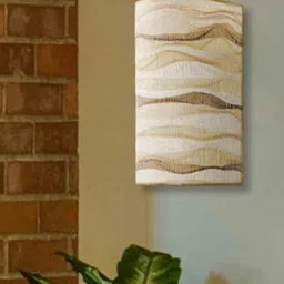 oorjaa Tower Metal Flush Mount Wall Light (Ivory) image 2