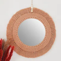 kaahira Pink Cotton Imperial Decorative Mirror-picture-10
