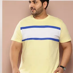 Sztori Plus Size Striped Pure Cotton T-shirt-image-43