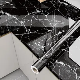 Aura 2-Pcs Black & White Printed Self Adhesive Wallpaper image 2