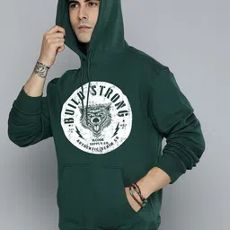 R.Code by The Roadster Life Co. Men Cotton Printed Hooded Sweatshirt image 3