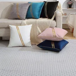 Vinayaka Fab White Set of 2 Velvet Square Cushion Covers image 2