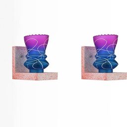 SOMIL Pink Glass Cylinder Printed Wall Lamps-picture-34